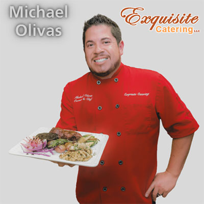 Photo of Chef Michael Olivas with Exquisite Catering